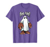 Spooky Bigfoot Sasquatch Ghost Halloween Humor Fun Boo Foot Bigfoot Ghost Sasquatch Halloween Funny Humor T-Shirt - Purple