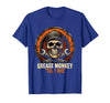 Mademark Grease Monkey 'Til I Die Mechanic Skull Design T-Shirt - Men - Royal Blue