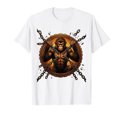 Monkey Breaking Chain Sobriety Freedom Graphic T-Shirt - Men