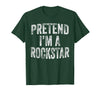 Funny Halloween Party Matching Family Costumes Tee Pretend I'm A Rockstar Costume Family Halloween Rock Star T-Shirt - Dark