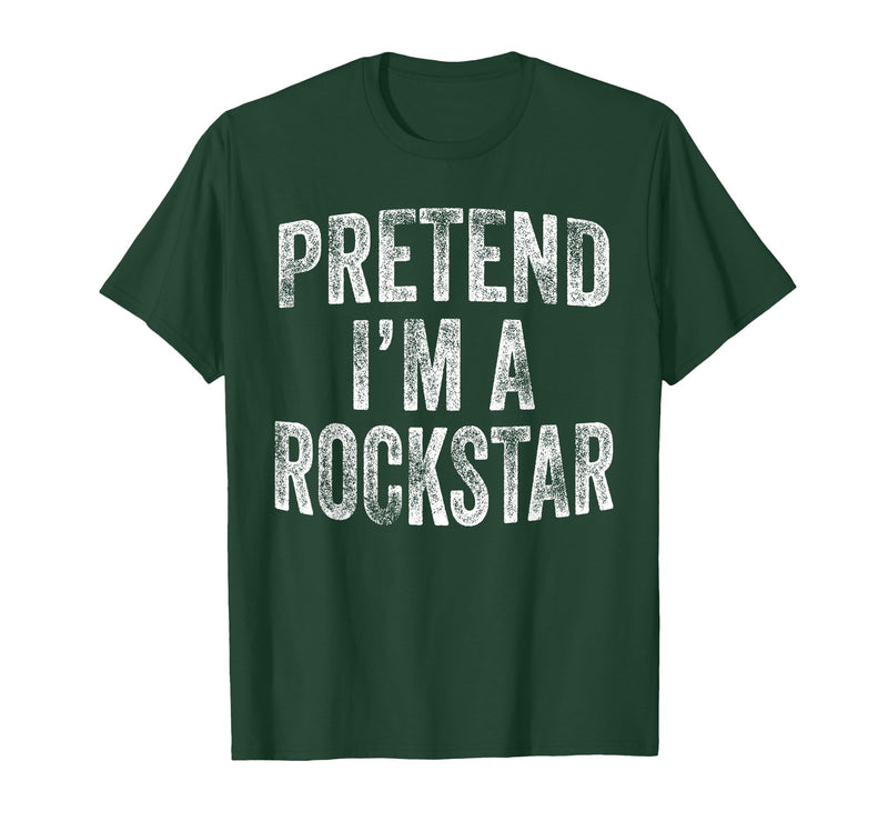 Funny Halloween Party Matching Family Costumes Tee Pretend I'm A Rockstar Costume Family Halloween Rock Star T-Shirt - Dark
