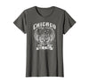 Camelot71 Chicago Classic Retro Vintage Illinois Windy Rock'n'Roll T-Shirt - Asphalt Grey