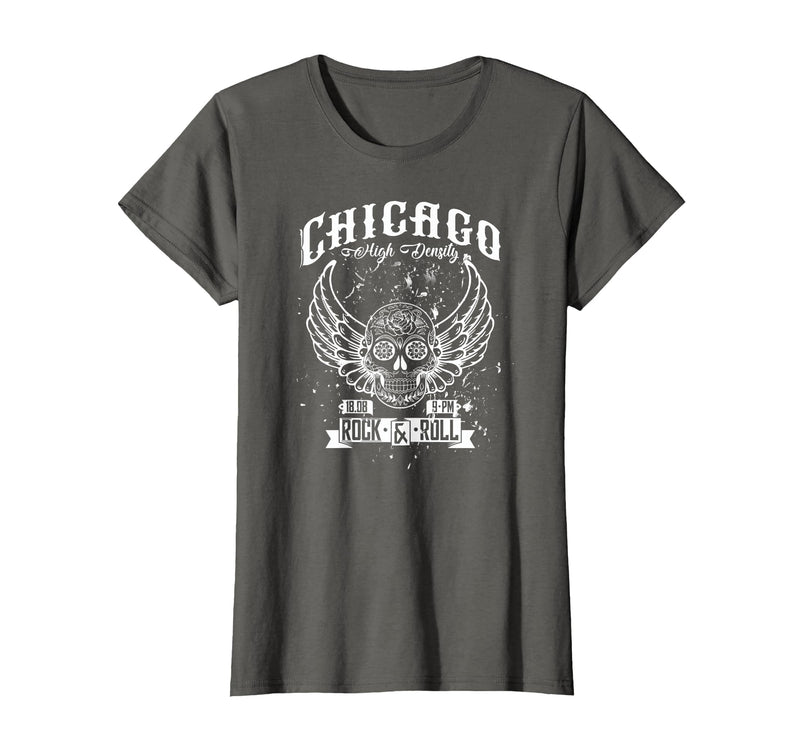 Camelot71 Chicago Classic Retro Vintage Illinois Windy Rock'n'Roll T-Shirt - Asphalt Grey