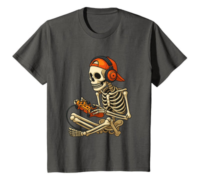 VibeKilla Video Game Halloween Skeleton Gamer Costume T-Shirt