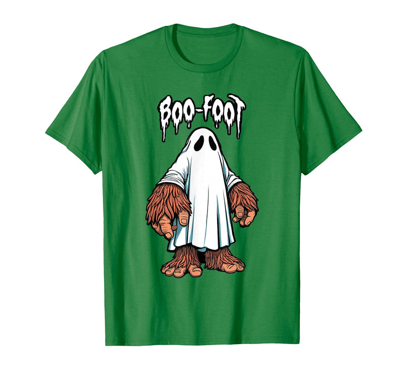 Spooky Bigfoot Sasquatch Ghost Halloween Humor Fun Boo Foot Bigfoot Ghost Sasquatch Halloween Funny Humor T-Shirt - Kelly