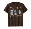 Cute Ghost Halloween Nurse Spooky Season Halloween ICU Nurse Propofol Mummy NICU PICU Nurse Tech T-Shirt - Brown