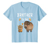 Cute Animal Buffalo Baby Shower For Brother To Be Brother to Be Buffalo Baby Shower Bison for Boy Or Girl T-Shirt - Baby Blue