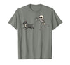 Pitbull Halloween Costume Funny Pitbull Skeleton Hand Halloween T-Shirt - Olive Heather