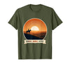 Mademark Sunrise Saddle Repeat Horse Rider Silhouette Design T-Shirt - Men - Olive Green