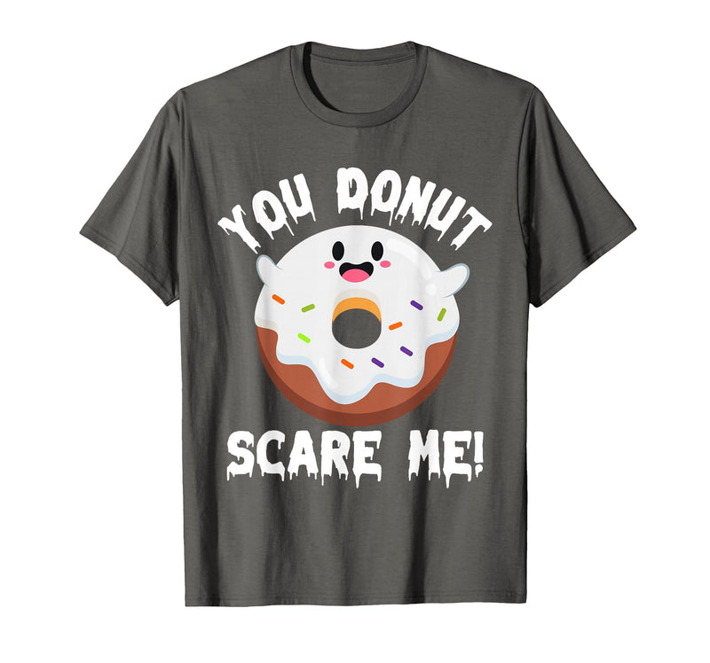 Donut Halloween Shirt Halloween Donut Costume Kids Men Women Doughnut Scare Me T-Shirt - Asphalt Grey