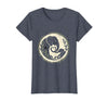 Mademark Elephant Mom and Baby Trunk Touch Illustration T-Shirt - Women - Heather Blue