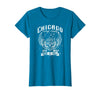 Camelot71 Chicago Classic Retro Vintage Illinois Windy Rock'n'Roll T-Shirt - Sapphire Blue