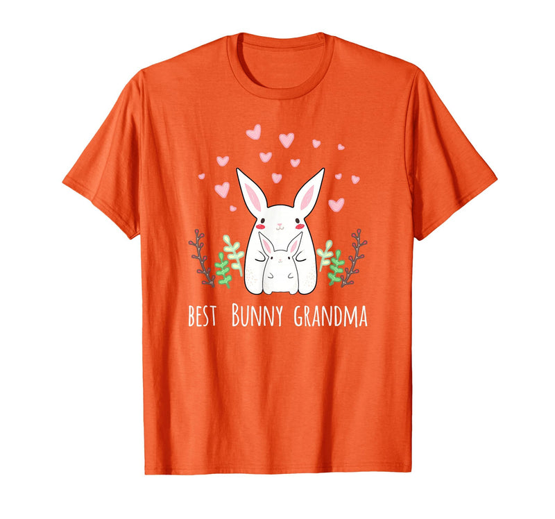Cute Bunny Grandma Rabbit Grandmother T-Shirt in Orange