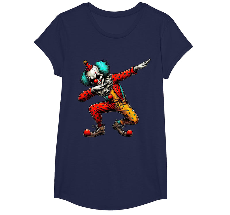 Creepy Halloween Dabbing Dab Dance Dabbing Creepy Clown Scary Halloween Dab Dance T-Shirt - Navy Blue