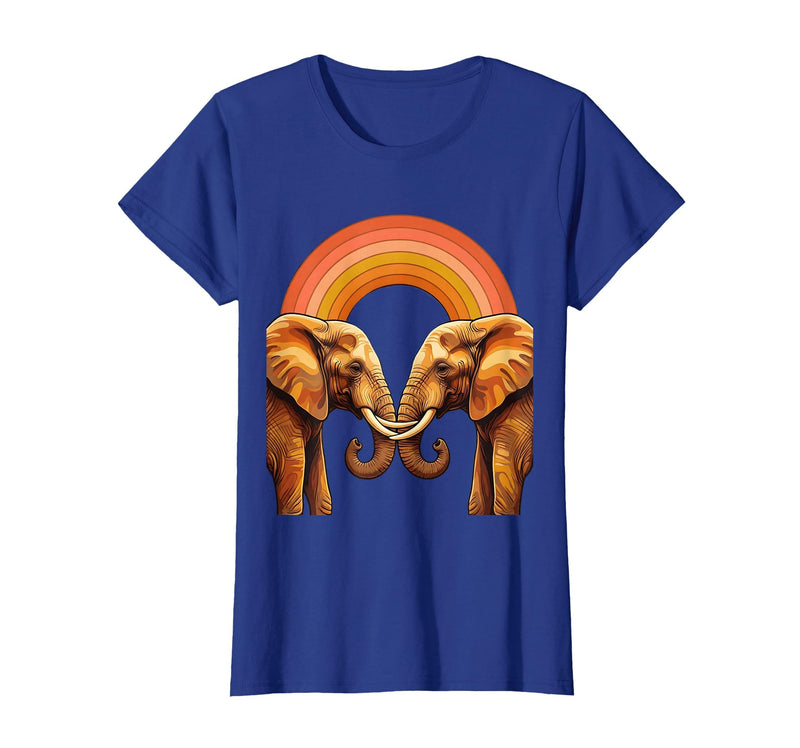 Mademark Be Kind Elephant Gentle Touch Illustration T-Shirt - Women - Royal Blue