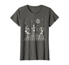 Sollomio Skeletons Dancing at The Club with a Disco Ball Halloween T-Shirt - Asphalt Grey