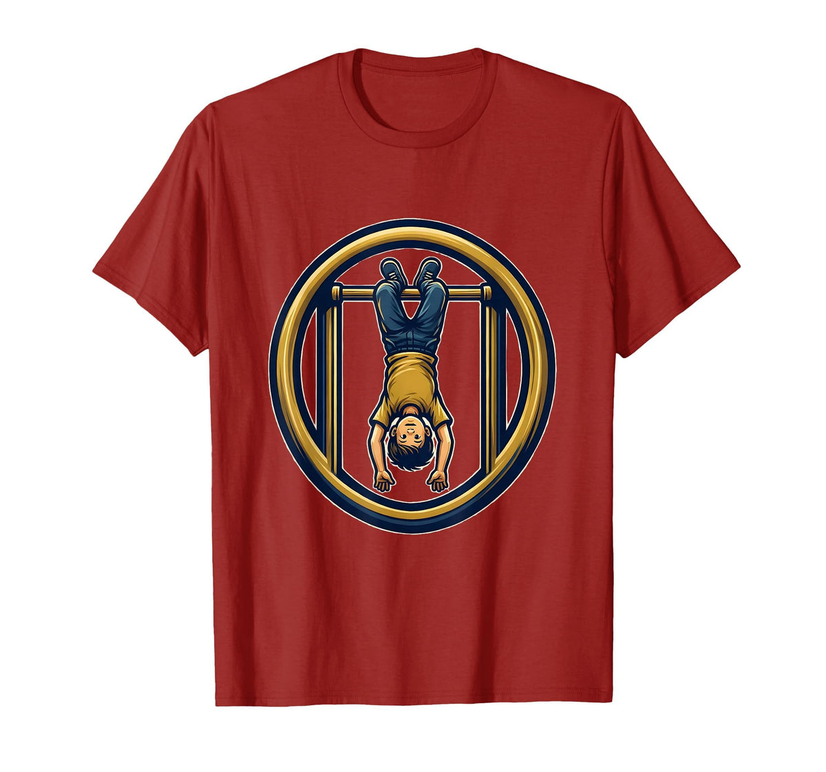Mademark Second Grade Monkey Bars Upside Down Kid Design T-Shirt - Men - Cranberry Red