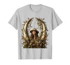 Mademark Safari Explorer Elephant Tusk Skull Framed Art T-Shirt - Men - Silver Grey