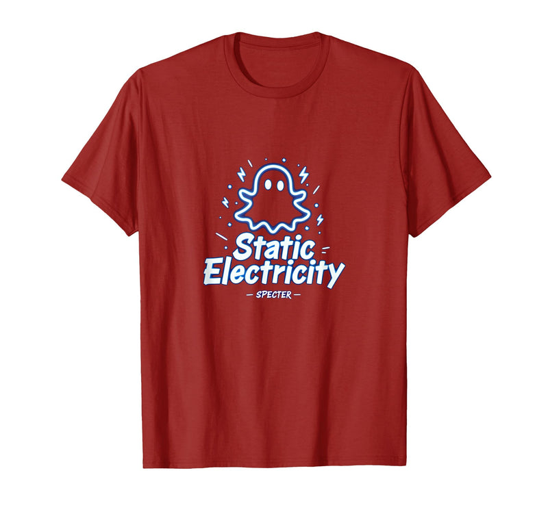 Mademark Ghost & Spirits - Ghost (99 Problems All) T-Shirt - Cranberry Red-halloween Static Electricity Ghost Atmosphere