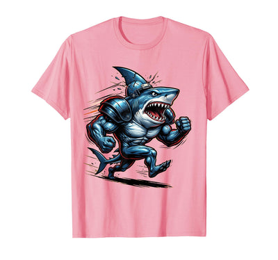 Football Shark Charging Graphic Tee for Kids T-Shirt