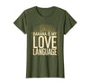 Mademark Banana Is My Love Language Monkey Design T-Shirt - Women - Olive Green