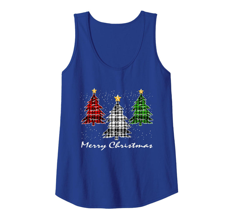 Christmas Trees Lights Buffalo Plaid Tee Gifts Trees Christmas Buffalo Red Plaid Men Women Christmas Tree Tank Top - Royal
