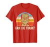 Can I Bee Frank Halloween Halloween Tee Can I be Frank? Funny Horror Frankenstein Tee T-Shirt - Red