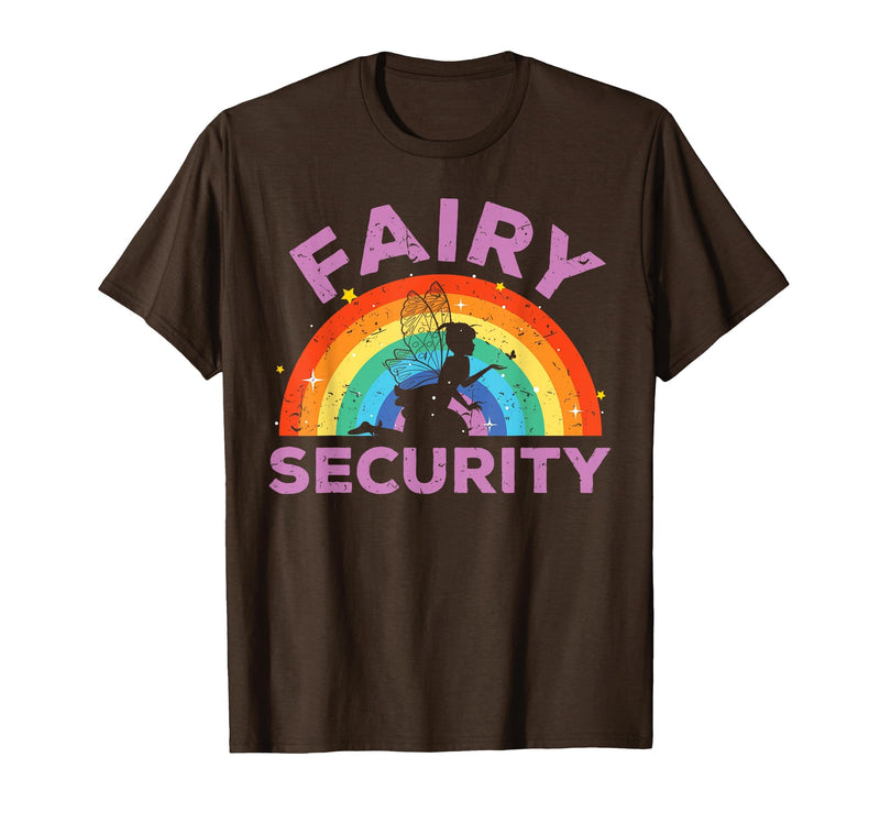 Halloween Fairy Security Father's Day Apparel Men Fairy Security Funny Dad Costume T-Shirt - Brown