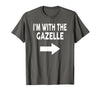 ShirtZilla I'm with The Gazelle Halloween Gazelle T-Shirt - Asphalt Grey