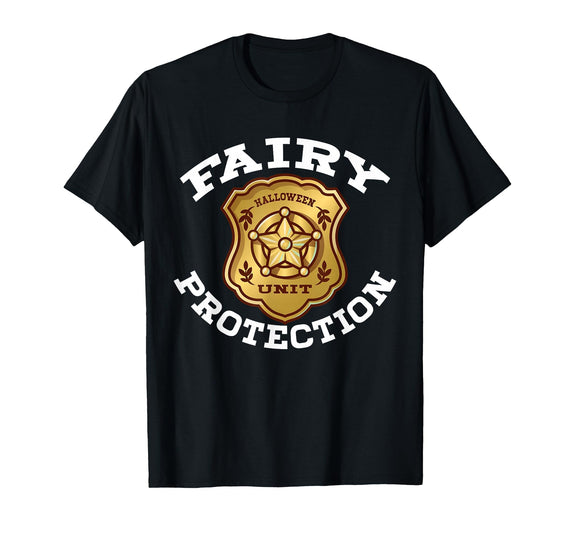 Halloween Fairy Security Costume RTees Halloween Adult Costume Fairy Protection T-Shirt - Black