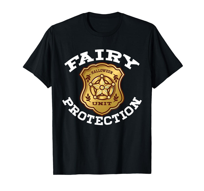 Halloween Fairy Security Costume RTees Halloween Adult Costume Fairy Protection T-Shirt - Black