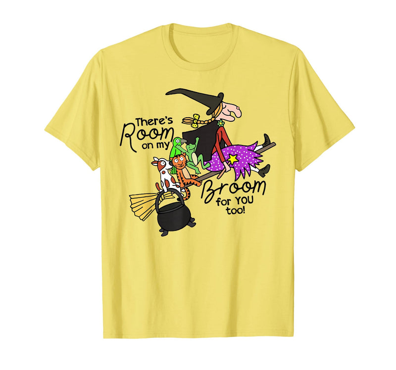 Funny Teacher Witch Tee Shirt There's Room On My Broom for You Too Teacher T-Shirt - Lemon Yellow