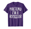 Funny Halloween Party Matching Family Costumes Tee Pretend I'm A Rockstar Costume Family Halloween Rock Star T-Shirt - Purple