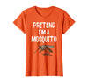 Pretend I'm A Mosquito Funny Halloween Costume Pretend I'm A Mosquito Funny Lazy Halloween Costume Party T-Shirt - Orange