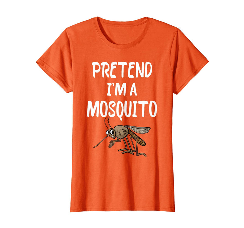 Pretend I'm A Mosquito Funny Halloween Costume Pretend I'm A Mosquito Funny Lazy Halloween Costume Party T-Shirt - Orange