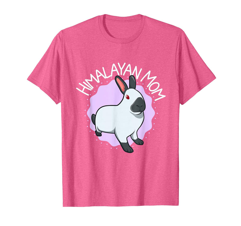 Himalayan Rabbit Mom T-Shirt in Pink Heather