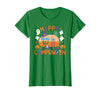 Spooky Camp-O-Ween Ghosts and Campfire Apparel Happy Camp-O-Ween Halloween Camping Ghosts and Campfires T-Shirt - Kelly Green