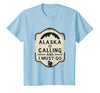 Alaska is Calling and I Must Go Mountains Bear T-Shirt - Baby Blue