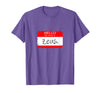 Hello My Name is Funny Halloween Costume Tees Hello My Name is Zeus Funny Halloween Greek Gods Tshirt T-Shirt - Purple