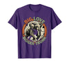 Mademark Big Love Bigger Trunk Elephant Comic Design T-Shirt - Men - Purple
