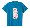 Pink Kawaii & Anime Stuff Pigs On A Pile - Cute Kawaii Anime - Pig Aesthetic Japanese T-Shirt - Sapphire Blue