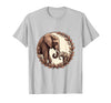 Mademark Elephant Mom and Baby Trunk Touch Pregnancy Tee T-Shirt - Silver Grey