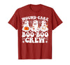 Wound Care Nurse Boo Boo Crew Halloween Wound Care Boo Boo Crew Nurse Funny Ghost Halloween Nurse T-Shirt - Cranberry Red