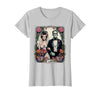 The Lovers Tarot Card Spooky Halloween Women Men The Monster Frankenstein and Bride The Lovers Tarot Card T-Shirt - Silver