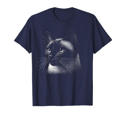 Cat Lover Breed Graphic Art Designs Siamese Cat Face Art Design for Her T-Shirt