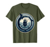 Mademark Shark Fin Circling Fishing Boat Graphic T-Shirt - Olive Green