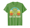 Can I Bee Frank Halloween Halloween Tee Can I be Frank? Funny Horror Frankenstein Tee T-Shirt - Grass Green