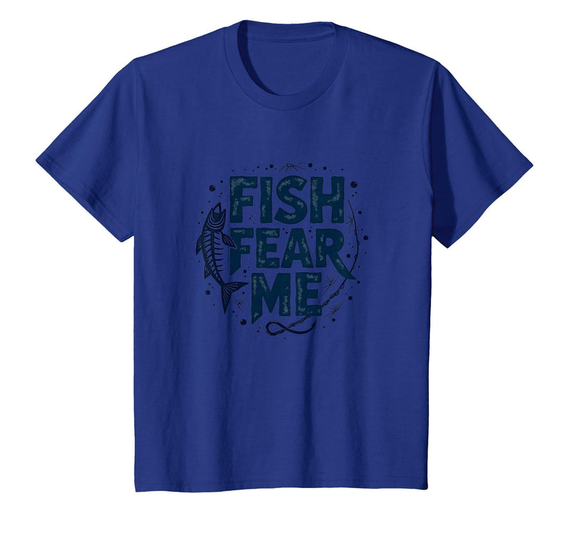 Mademark Fish Fear Me Funny Fishing for Men Angler Humor Quote T-Shirt - Royal Blue