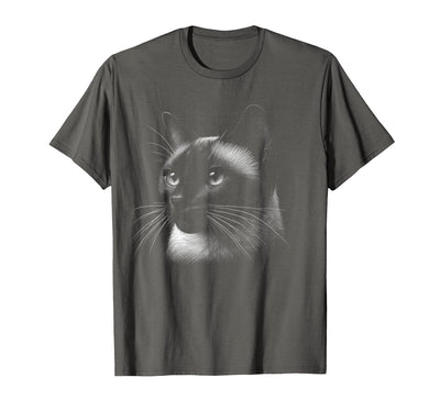 Cat Lover Breed Graphic Art Designs Siamese Cat Face Art Design for Her T-Shirt