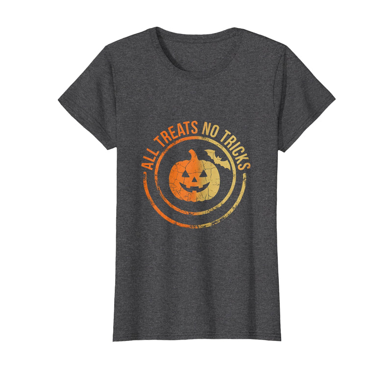 Mademark All Treats No Tricks Halloween Design T-Shirt - Dark Heather Grey